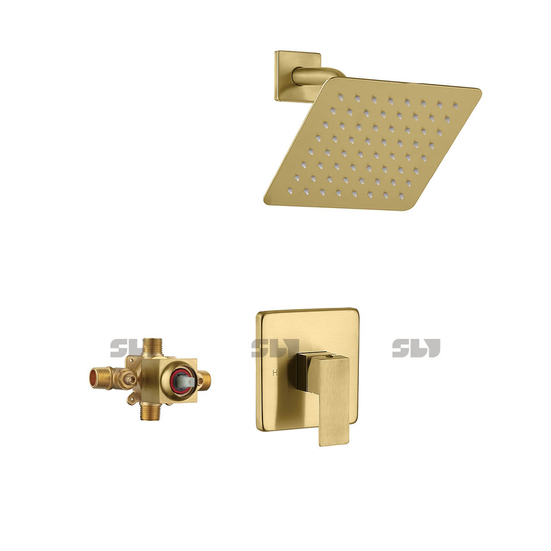SLY Shower Faucet Wall Mounted Shower Mixed Faucet System Set