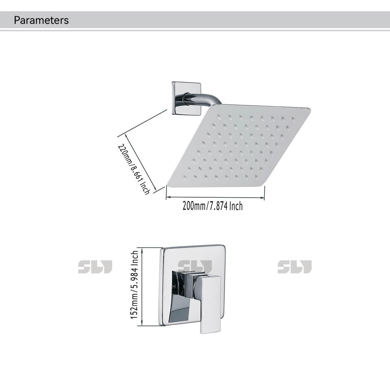 concealed wall mounted bath shower mixer