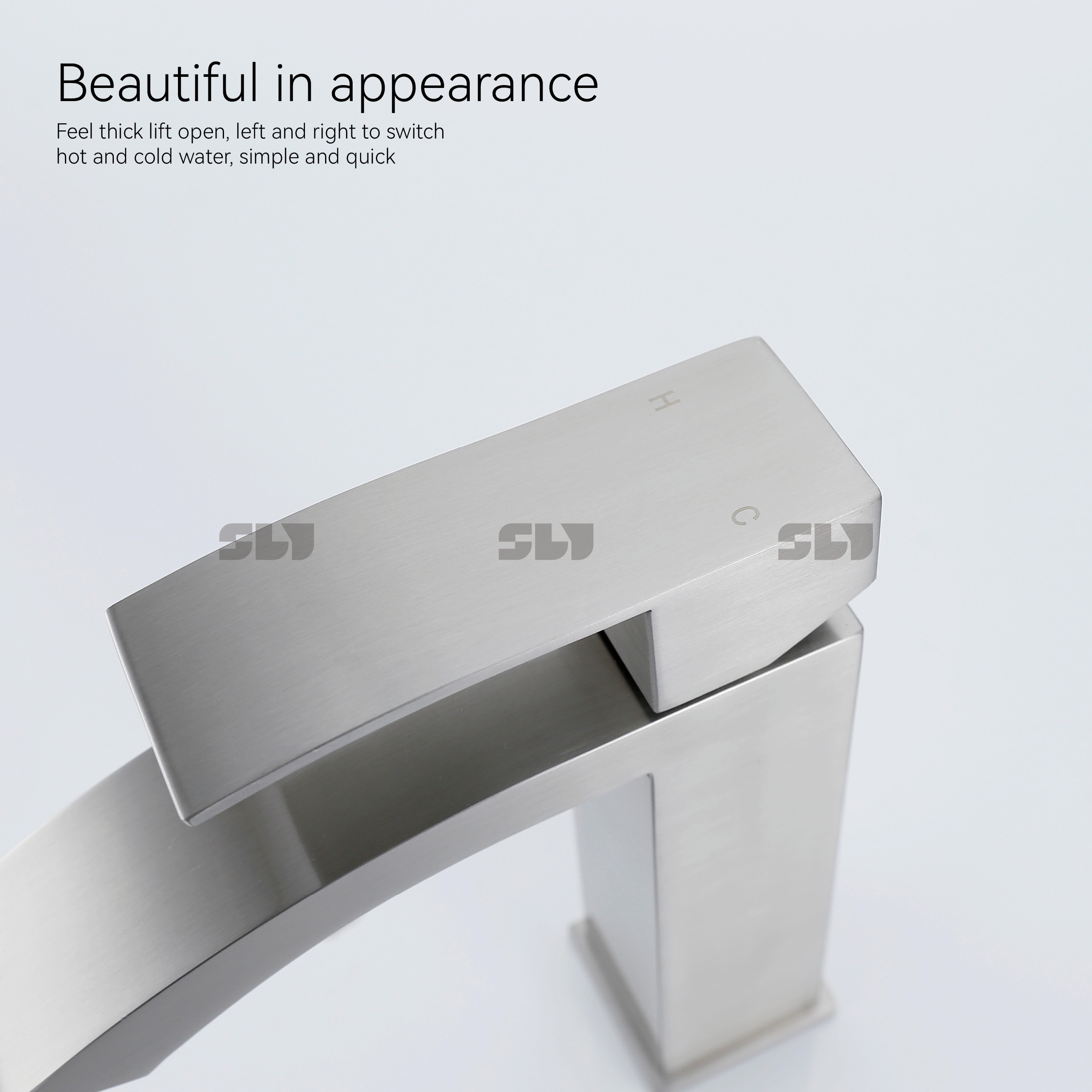 SLY Stainless Steel Faucet Bathroom Single Hole Washroom New Design Faucets