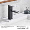 SLY Brass Matte Black Discount Bathroom Single Lever Faucet Taps