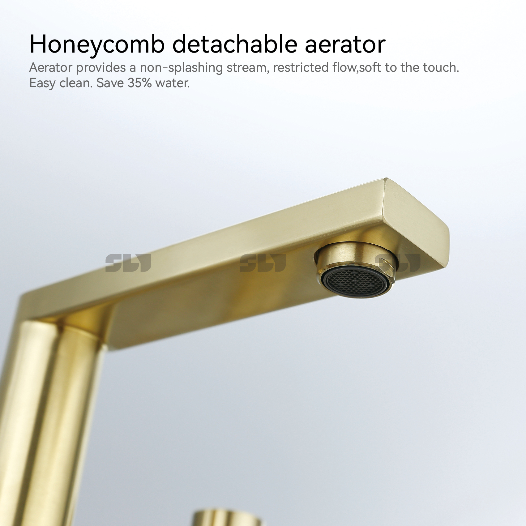 SLY Hot Sell Luxury Gold Double Handle Faucet