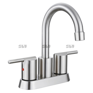 SLY Brushed Nickel 4 Inch Center Basin Faucet Bath