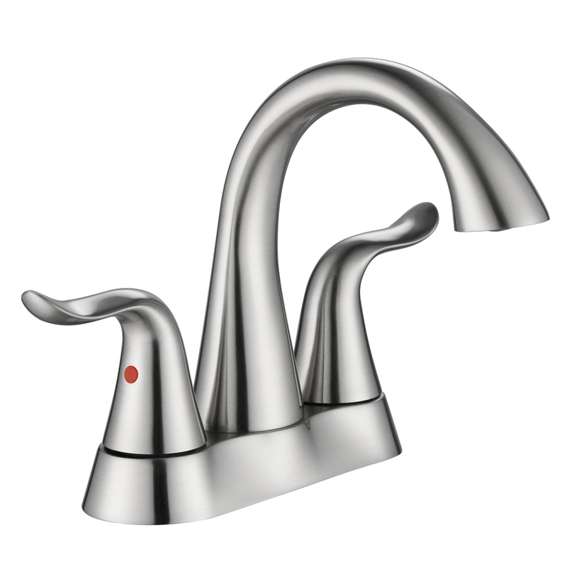 SLY Brass Brushed Nickel Bathroom Faucet Made in Brass Modern Wall Mounted Faucets Bathroom Sink