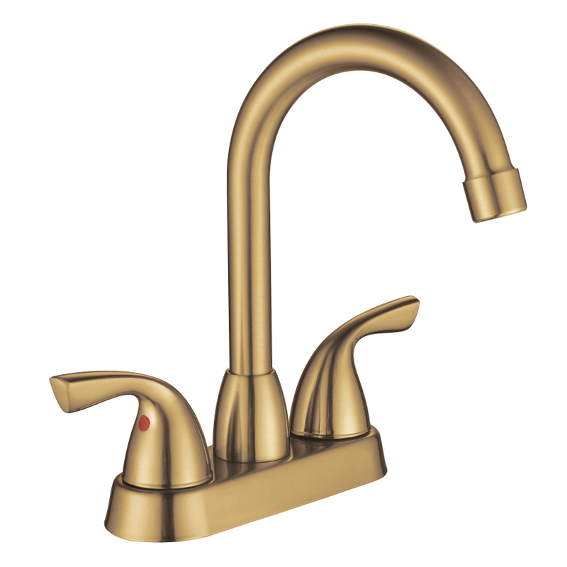 SLY Brass Brushed Nickel Modern Style Wall Mounted Hot And Cold Water Control Basin Faucet