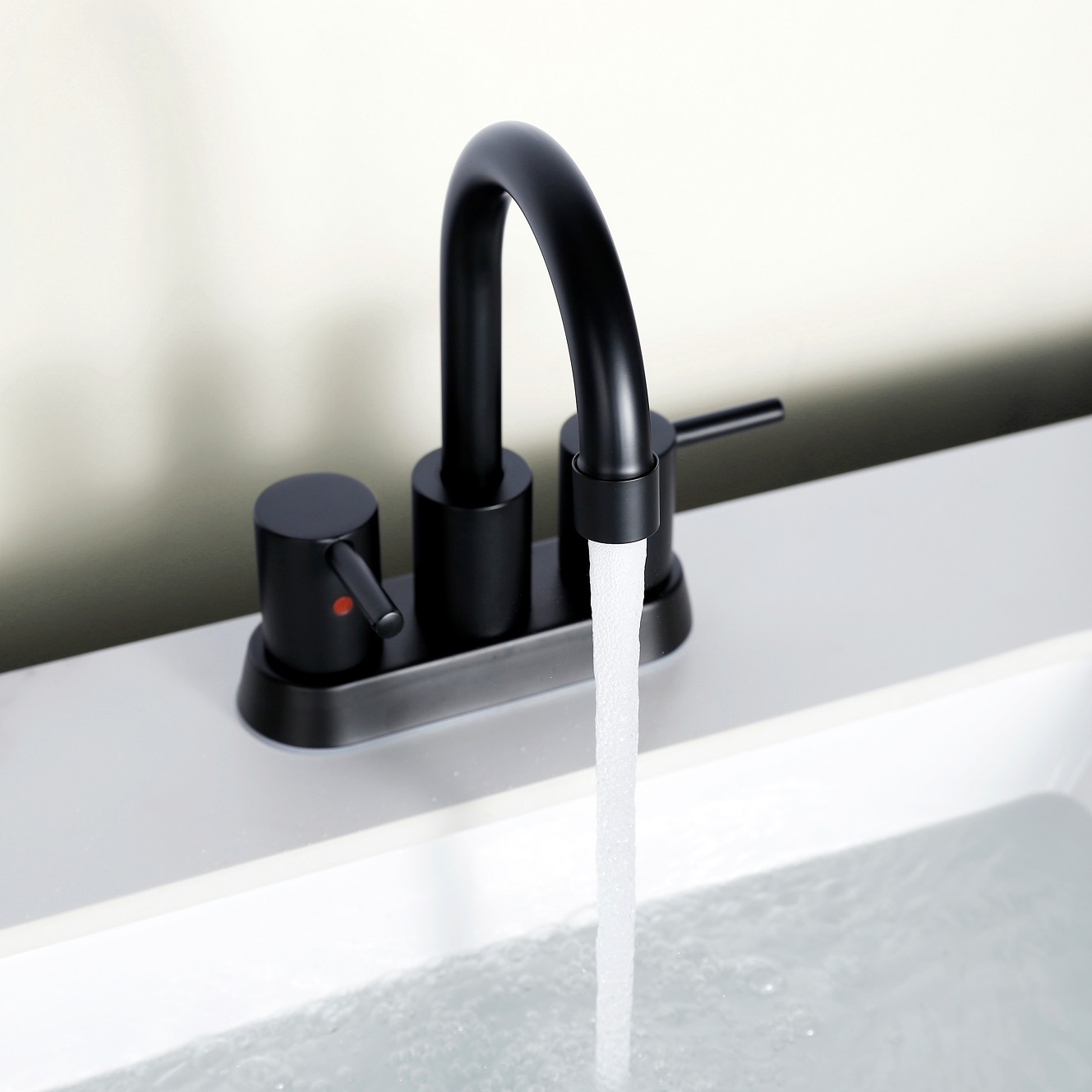 SLY Brushed Nickel Single Hole Bathroom Mixer Tap Single Handle Basin Faucets