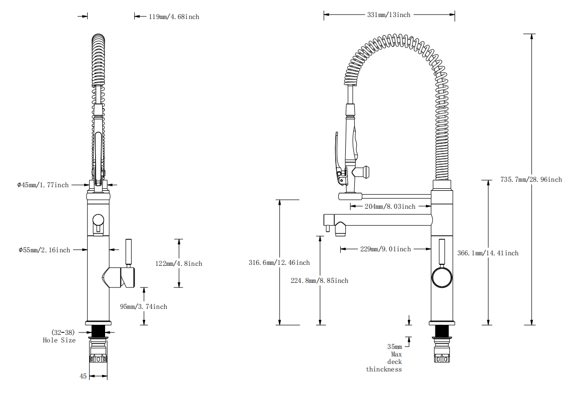 best kitchen faucet pull down