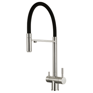 SLY High-grade Three-in-One Stainless Steel Kitchen Faucet Hot Cold Rotatable Pull-out Purify Kitchen Faucet