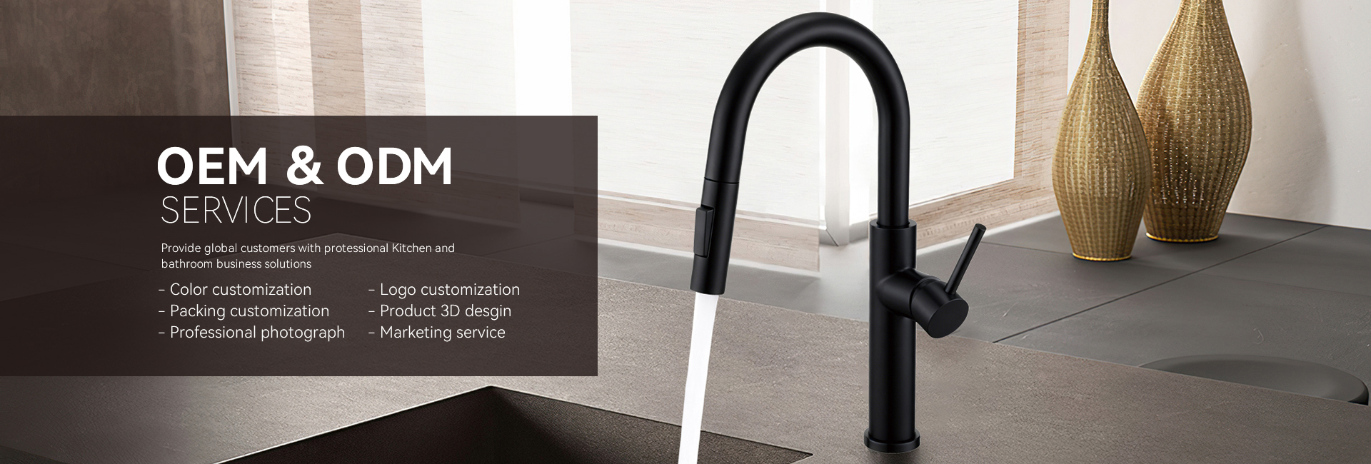 black kitchen sink tap